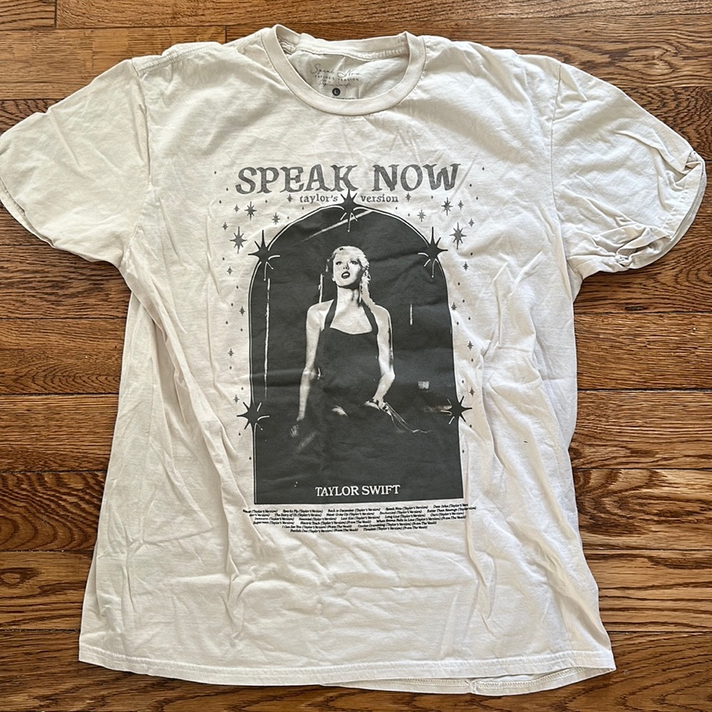 Taylor Swift Speak Now (Taylor's Version) Tracklist Taupe T-Shirt